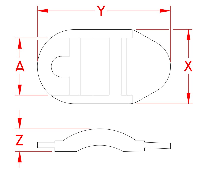 Stainless Steel Star Adjuster, webbing hardware, S0217-0025, Line Drawing Stainless Steel Star Adjuster, webbing hardware, S0217-0025, Line Drawing
